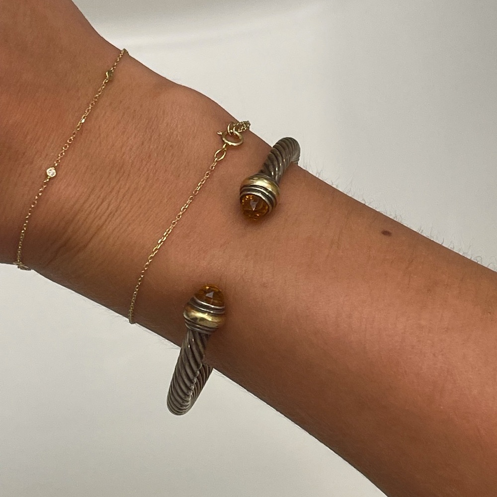 David yurman 5mm cable large stone cuff bracelet